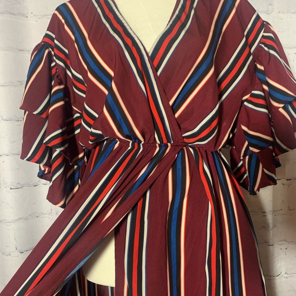 A. Calin By Flying Tomato Wrap Dress Surplice S - Picture 8 of 12